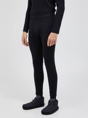 Black Men Peak Performance Magic 7/8 Long Johns Base Layer Pants | US-SJIZX0635