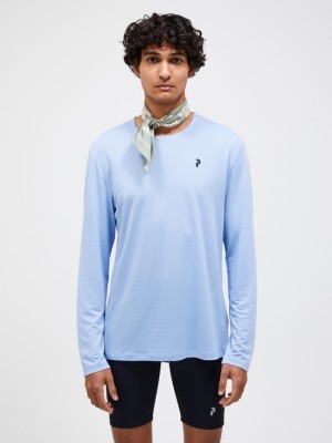 Light Blue Men Peak Performance Polartec® Delta™ Longsleeve T-shirt | US-RGLVH0739