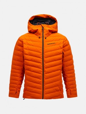 Orange Men Peak Performance Frost Down Ski Jacket | US-GKPHL7243