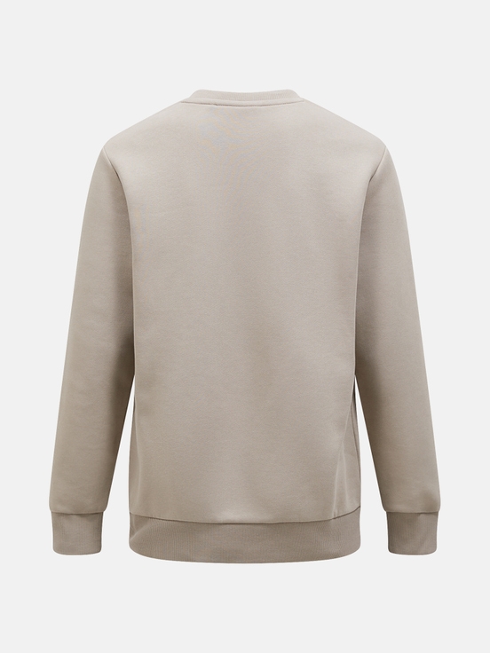 Beige Men Peak Performance Original Small Logo Crew Sweatshirt | US-FIGNH9013