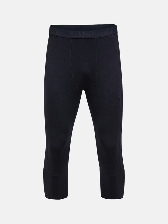 Black Men Peak Performance Magic 3/4 Long Johns Base Layer Pants | US-DMATE7239