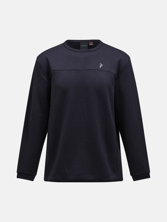 Black Men Peak Performance Trail Polartec® Power Grid™ Crew Fleece | US-XGMBD0672