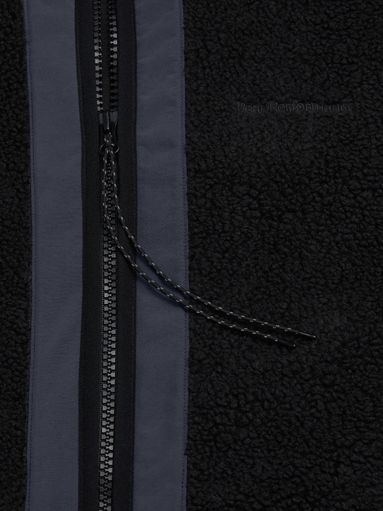 Black Women Peak Performance Heavy Pile Oversized Long Knitwear | US-JARDP8237