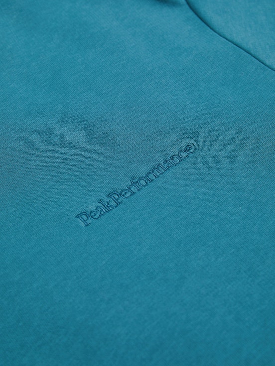 Blue Men Peak Performance Original Small Logo Crew Sweatshirt | US-DPNLG3025