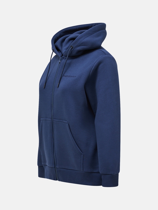 Dark Blue Women Peak Performance Original Small Logo Zip Hoodie | US-TCLGZ2173