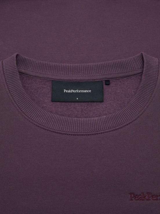 Dark Purlple Women Peak Performance Original Small Logo Crew Sweatshirt | US-XZRKI2781