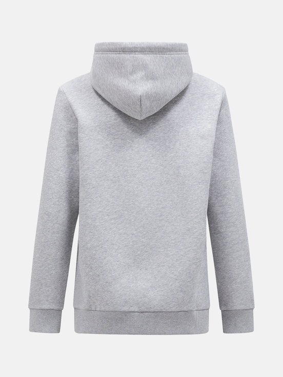 Grey Men Peak Performance Original Small Logo Hood Hoodie | US-PLGXE1432