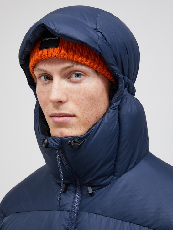 Navy Men Peak Performance Frost Oversized Puffer Down Jacket | US-VMYAN8079