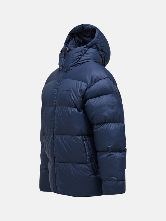 Navy Men Peak Performance Frost Oversized Puffer Down Jacket | US-VMYAN8079