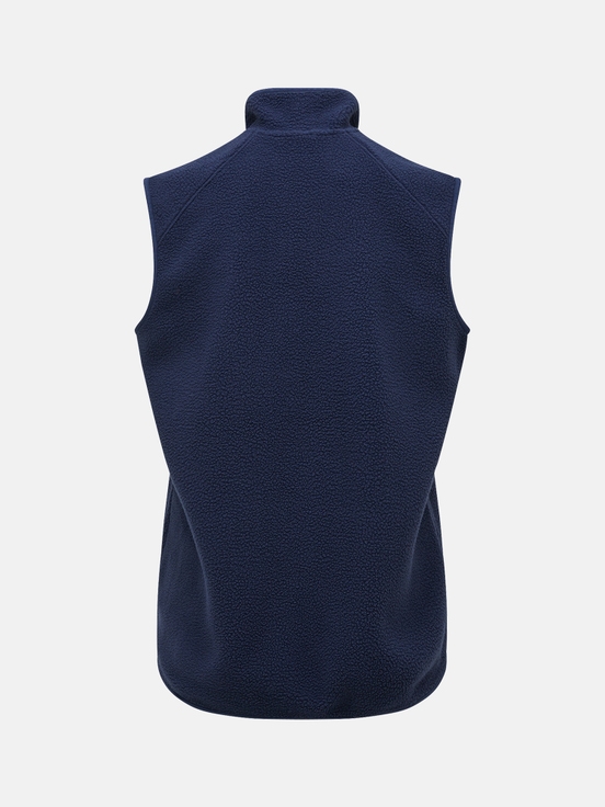 Navy Men Peak Performance Pile Vest | US-FVGYE0429