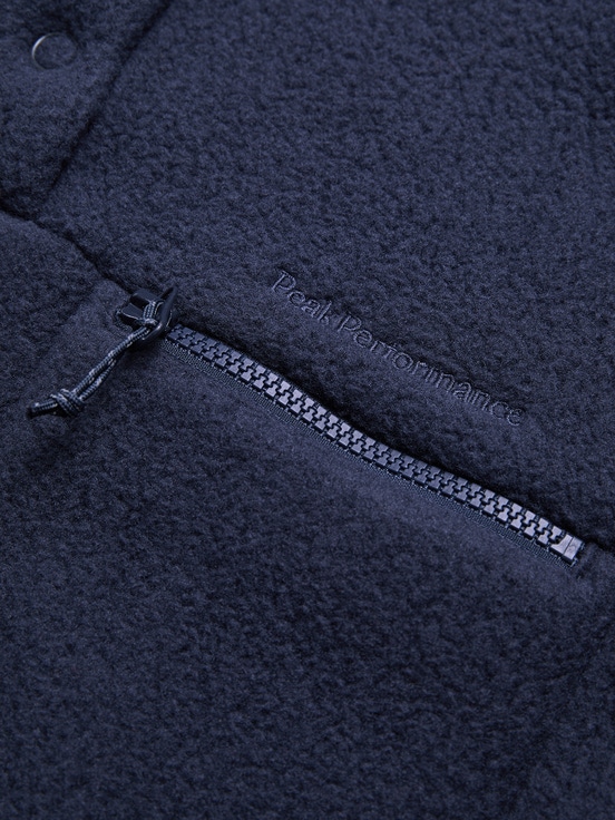 Navy Women Peak Performance Fleece Snap T-neck Sweater | US-OMHSI3980