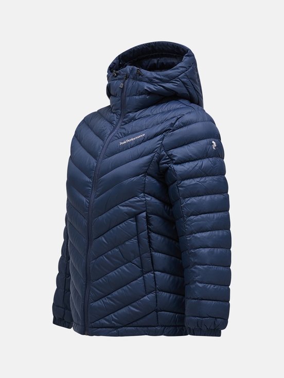 Navy Women Peak Performance Frost Hood Down Jacket | US-LJFCO0193