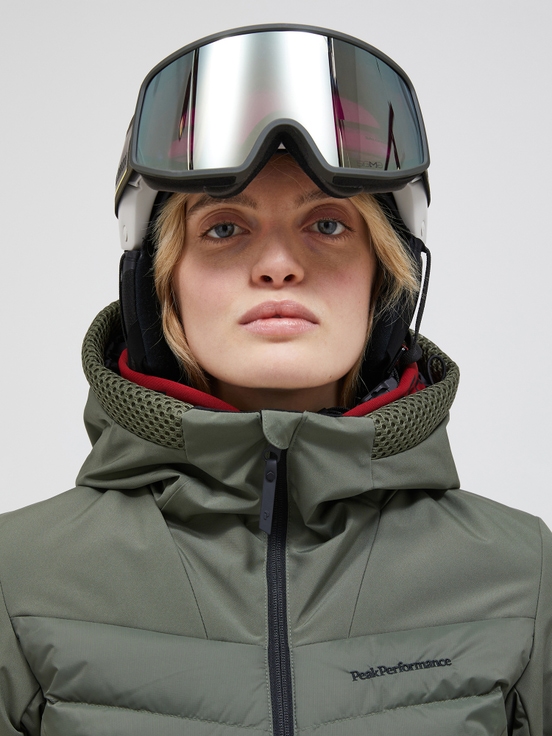 Olive Women Peak Performance Blackfire Down Ski Jacket | US-YBICM8031