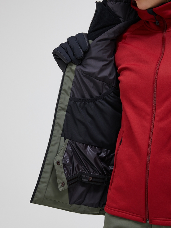 Olive Women Peak Performance Blackfire Down Ski Jacket | US-YBICM8031
