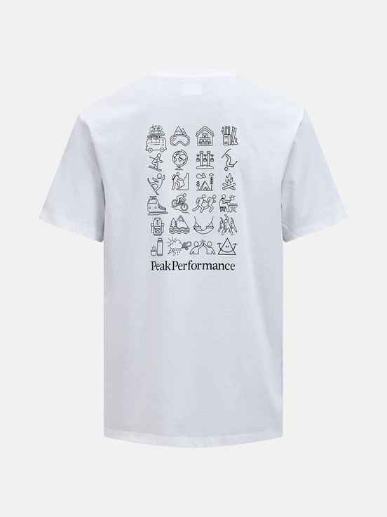 White Men Peak Performance Explore Graphic T-shirt | US-VIEWM4015